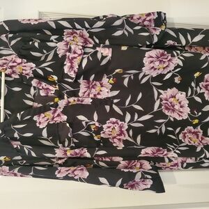 Torrid Black Floral Blouse